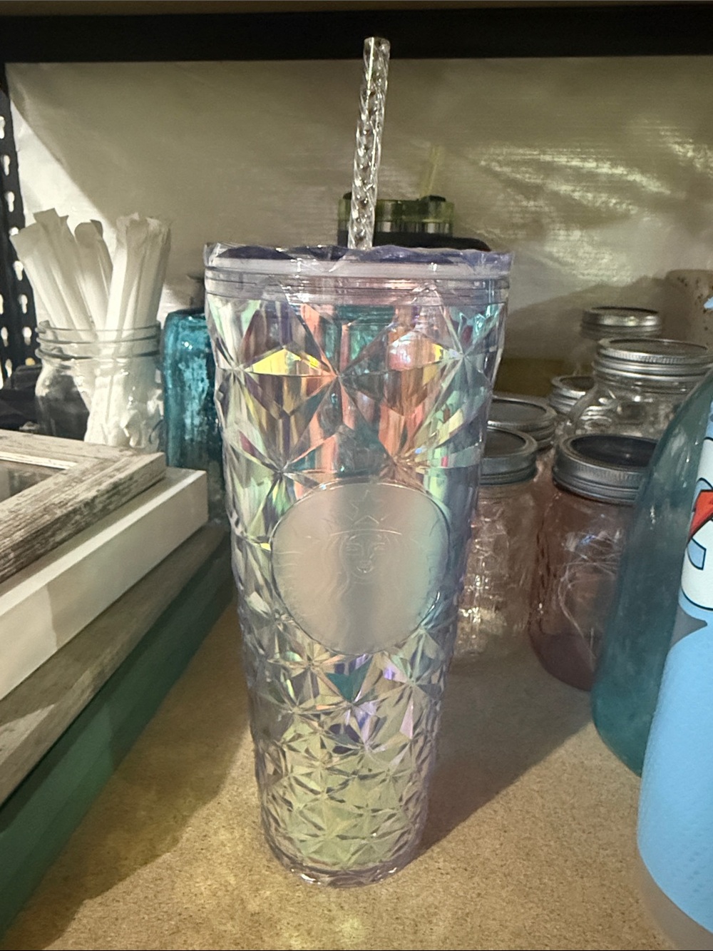 Starbucks Iridescent Prism Tumbler - Lavender/Pink/Green Shift 24oz.